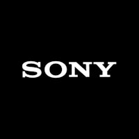 the sony logo on a black background